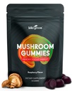 KIKI Green Mushroom Gummys with Lion's Mane and 9 Adaprogen Superfoods Blend - 查加,红瑞西,科迪塞普斯,诗竹,黑芬古斯 QQ 60 Count, 10:1 摘录