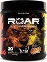 规则1 R1 Roar -- -- 与Creatine、Beta-Alanine、Citrulline、Electrolytes和Cafeine(30人服务,Peach Mango)合作的预战粉