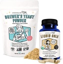 传奇乳液金 + 布鲁尔的酵母,乳品供应增量的母乳喂养补充剂 - 乳品生产乳品支持 - Fenugreek-free, non-GMO,.