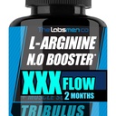 L Arginine Nitric Oxide 男子补充剂 - 快乐的妻子,快乐夜帮助增加血液流动,肌肉泵预修,男性耐力w/Tribuls - 2 Mons