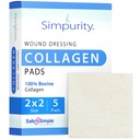 Collagen 穿甲板 - 2"×2" 5 Collagen pades for wounds - 非Adherent Collagen 穿甲板用于伤病护理 - 安全n'简单伤病护理用品