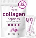 微成份 多科拉根百合药粉 40个棒包 → 类型 I, II, III, V, X + Biotin, Vitamin C & Hyaluronic Acid → 支持毛发,皮肤和联合健康 → Keto, 非GMO