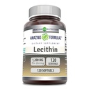 惊人的 Lecithin 1200 mg 软胶 补充 QQ 高概率 QX 非 GMO → Gluten Free (1 Pack, 120 Counter)