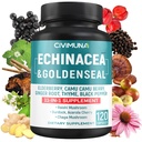 Echinacea 抽取带Echinacea、金色根、长莓和更多-120个卡普尔4个月的供应