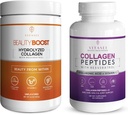VITASEI Collagen Wellness Bundle – 水解Collagen Peptides Powder & Collagen Peptides Captsules 配有维生素C & Resveratrol – 支持头发,皮肤,钉子,骨头,和联合