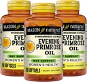 Mason Natural Evening Primrose Oil Softgels, 3个月供应, 5月支持女性疗养, 3包(每瓶1个月)