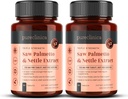 2-Pack三重强力 Saw Palmetto & Nettle Root – 180平板电脑 → 4149mg 与 160mg Saw Palmetto 提取(85–95%脂肪酸), 30mg Nettle Root, 649mg 钙 → 6-Month 供给 → 前列腺支持