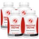 Silver Fern Brand Ultimate 消化酶补充剂 - 4瓶 - 高潜力,多酶 - 消化舒适和食物容忍 - Amylase, Protase, Cellulase, More