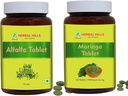 HERBAL HILLS Alfalfa 牌匾和莫林加叶牌匾包 2 Combo