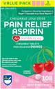 Rite Aid成人低剂量Aspirin 81毫克,可嚼药片 疼痛救世主 Cherry Flavor,3瓶,36个每瓶(108个总计) Chewable Aspirin 劳改团 QQ头痛救济 – 成人81毫克