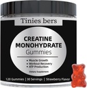Creatine Monohydrate Gummys for Men and Women 5g, 免食糖的胆汁Creatine for Muscle Gain and Force, ATP 能量,肌肉恢复,脑健康, Gluten Free, 非GMO, 99% Absorbed, 30 services