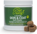 对狗的过敏症和乳头缓解症 – 皮肤和可可 软肉 / Omega-3, 鱼油, 生物素, 科拉根 – 减少 Shedding, 促进健康皮肤和光辉毛皮 – 60 ct