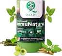 成人免疫 60 Capsules 自然, Vegan Ayurvedic 豁免促进者 Ashwagandha Tulsi Amla Haldi Muleti Giloy 适合13年+500毫克