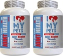 我爱我的PETS LLC 猫类联合补充品 - 猫类联合健康与涡旋 - 强力公式 - VETS 选择 - 猫类的钙类补充品 - 2瓶(120 treats)