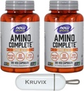 Now Foods Sports 营养, 氨基蛋白蛋白 配有21个氨基和B-6 配有 120 Veg Capsules - Pack of 2 with Pill Organization