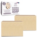 Eczema 肥皂吧换面部和身体 – 所有天然皮肤炎,Psorias溶液 干痒性火焰皮肤救济 – Gentle 解毒,抗痒,清洁皮肤治疗 – Eczema 肥皂吧在美国制造