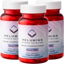 发光剂 高级营养 Gluta 1000 - 减少L-Glutathione、Alpha Lipoic Acid & Rose HIPS、抗氧化剂支持皮肤和整体健康,美国制造 -- 30个卡普尔×3瓶(45天供应)