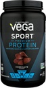 Vega Sport Premium蛋白粉,巧克力,Vegan,30g 植物基蛋白,5g BCAAs,低卡布,无糖,Keto,乳品免费,Gluten Free & N-GMO, Pea Protein for Men, 29.5 Oz