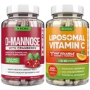 绝地尿液Tract Health Bundle – D Mannose and Liposomal Vitamin C,配有 Cranberry, Ascorbyl Palmitate, 强化吸收公式, 解毒, 饮食补充, Bladder 支持