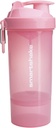 Smartshake O2GO One 塑料蛋白质摇摆瓶800 ml → 27 oz - 防漏螺丝上Lid - BPA Free - Unixs - 浅粉色