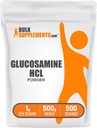 Bulk Assupports.com Glucosamine HCl 粉末 - Glucosamine Assupports, 联合支援补充 - Gluten Free, 1g / service, 500g (1.1磅) (Pack of 1)