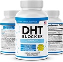 DHT 屏蔽器 - 男女遗传线的毛发生长补充剂 - 帮助毛发丢失和刺激带锯帕梅托的叶片生长,Biotin & Iron - 叶片生长补充剂