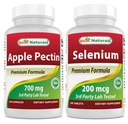 最佳自然产品 苹果 Pectin 700 mg和硒 200 mcg