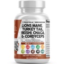 与土耳其Tail Reishi Cordyceps Chaga Maitake Meshima Poria Cocos Shiitake Oyster Porcini Enoki - 1 包装 20in1 蘑菇补充剂