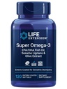 生命延伸 Super Omega-3 EPA/DHA 鱼油,芝麻丽根和橄榄提取 – 心脏健康,脑健康,炎症健康支持,无葡萄糖,肠内凝胶,非GMO,120软胶