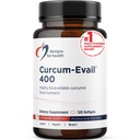 健康Curcum-Evail 400的设计 - 生物可获取的涡轮增殖剂 - Evail乳化技术 - Curcumin C3 复合体,配有涡轮油+维生素E,非GMO(120软胶)