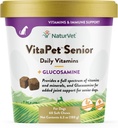 NaturVet VitaPet 高级日用维生素+Glucosamine for Dogs, 60 cm 软壳, 在美国制造, 具有全球来源成分