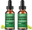 (2 Pack) 滑 Elm Bark 液滴,纯有机滑化 Elm 提取1000mg 用于消化胶体健康,液滑化 Elm Tincture 草药补充剂,Vegan,无酒精,非GMO,Gluten Free