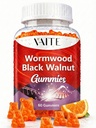 Black Walnut Wormwood Gummys - 与Artemisia Annua Herb & Juglans nigra Hulls 用于消化性健康与自然体清洁,非GMO和Gluten免费补充品 - 60 Gummy Chewables