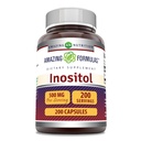 神奇的Inositol500 mg 200 Capsules 补充 |维生素 B8 | Non-GMO | Gluten Free | | | |  USA  USA  USA  USA  USA