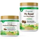 NaturVet Advanced Probiotics,健康酶和PB6 对你的狗胃的Probiotic 补充,120 Soft Chews & No Scoot for Dogs - 120 Soft Chews - 支持健康肛门Gland & Bowel函数