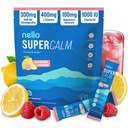 Nello Supercalm Powdered Drinking Mix, Raspberry Lemonade, L Theanine, Ksm-66 Ashwagandha, 甘油镁,维生素D 3, 放松和聚焦补充, 无糖, 非转基因生物, On The Go, 20 Ct