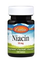 Carlson - Niacin,50毫克,支持胆固醇代谢,能源生产,心脏健康,神经功能,100片