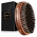 BF Wood Boar Bristle Beard Brush - 黑木胡桃 军事风格,男木头胡桃