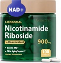 Liposomal Nicotinamide Riboside, NAD 抗衰老补编,能源,焦点,900mg NAD+ 补充,Resveratrol & Quercetin, -50日供应,100卡普勒