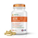 INVITA ADK - 维生素A1,维生素D35000 IU & K2 MK7 补充 - 物理师公式化骨骼和免疫系统支持 - Gluten Free,非GMO - 90 Vegetarian Capsules for Men & Women