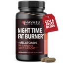 夜胖子燃烧器 Capsules for Men and Women - Appetite Status for White Kiney Bean - 60 Counter - 代谢式助推器 美拉图宁用于睡眠支持 - 2-Month Support