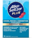 Alka-Seltzer Plus 最大强度咳嗽、 Mucus 和 摄入力 液化宝石、快速有效的胸部摄入力救济、咳嗽抑制剂,供成年人和儿童使用