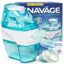 Navalage Starter Bundle - 鼻水灌溉系统 - Saline Nasal Rinse Kit,配有1个Naverage Nose清洁器和30个盐锅