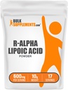 Bulk Assupports.com R-Alpha Lipoic Acid Powder - R-ALA Supplements, R Alpha Lipoic Acid 200mg - 抗氧化剂补编,Gluten Free,每服200mg, 10g (0.35 oz) (Pack of 1)
