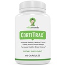 VitaMonk CortiTrax 天然 Cortisol 屏蔽器 - 医生编程的 Cortisol 管理器, Cortisol 支持和 Cortisol 减压器(已经在正常范围内) - 60 Capsule Cortisol 补编