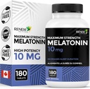 更新每次服役的Melatonin 10 mg – 促进更深、更长和理想的睡眠管理, Jet Lag  & 重置你的睡眠周期 - 加拿大制造的180块