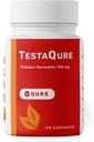 TestaQure Testosterone Supplement for Men - Testosterone 助推器 增加男性的概率和肌肉质量 - Stamina,耐力,能量和Mood增强器 - 90 Capsules Vegan & Soy-Free