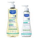 Mustela Stelatopia Eczema-Prone 洗浴时间礼物集 - 家庭皮肤护理基本内容 - 天然阿沃卡多和葵花油 - EWG 验证 - 2项项目集 - Stelatopia 清洁油和 Stelatopia+ 奶油