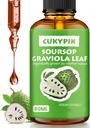 矿物补充剂 Soursop Graviola Leaf 提取液体 + 纯植物 细胞支持,Zzz & 抗氧化剂 - Soursop 位点液体,2-4个月供应,2 Fl Oz