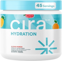 Cira水解粉(45架)-电解质饮料与喜马拉雅盐混合用于脱水救济和恢复-水果扑克